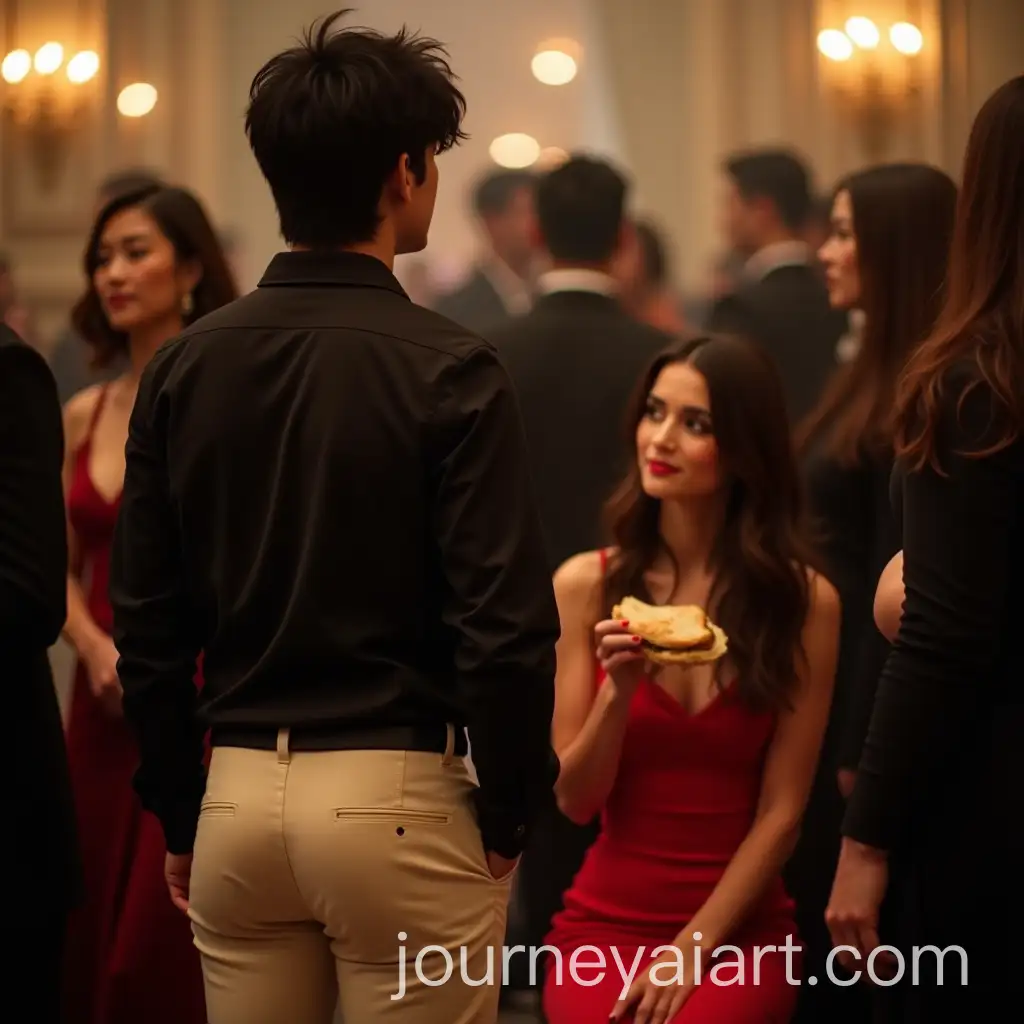 Young-Man-Captivated-by-a-Beautiful-Girl-in-a-Luxurious-Party-Setting