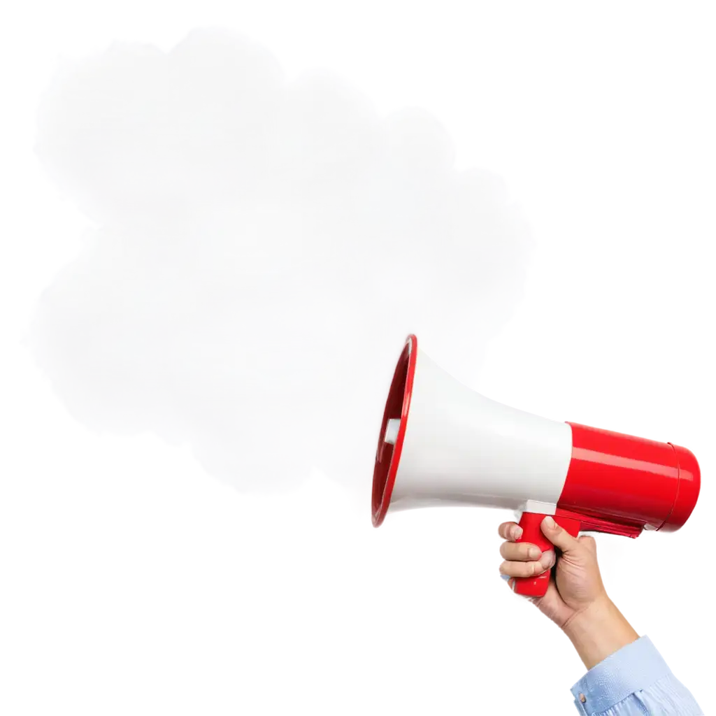 Megaphone-with-Cloud-of-Text-PNG-HighQuality-Image-for-Communication-Visual-Impact