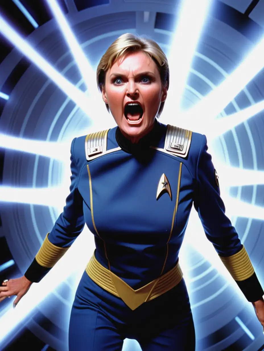 Star-Trek-Uniform-Trap-Denise-Crosby-Surrounded-by-Energy-Beams