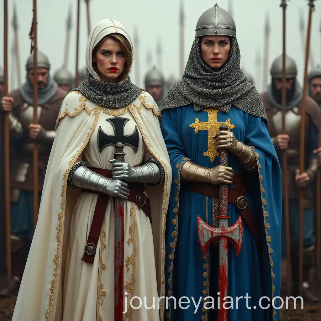 Valiant-Female-Knights-in-Battle-with-Muslim-Warriors