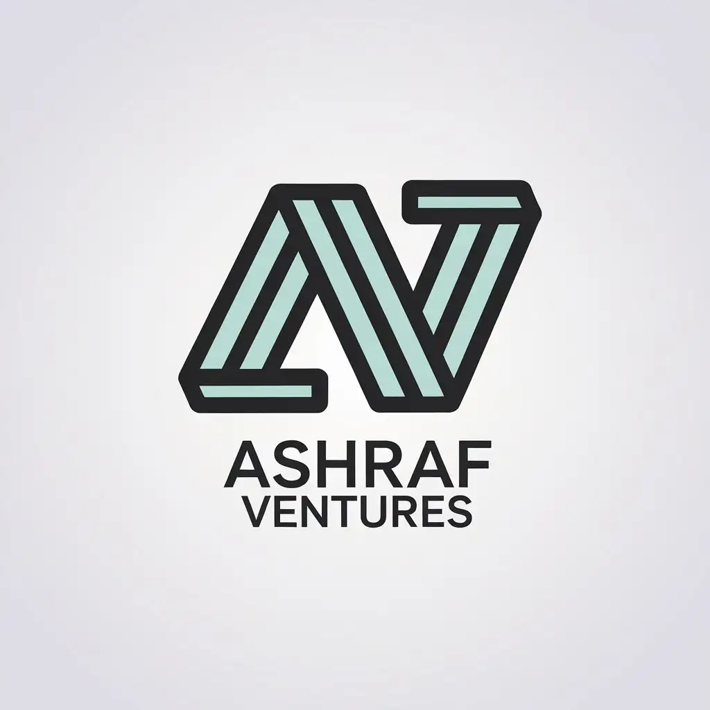 LOGO Design for Ashraf Ventures Modern AV Monogram with Minimalist Digital Industry Theme