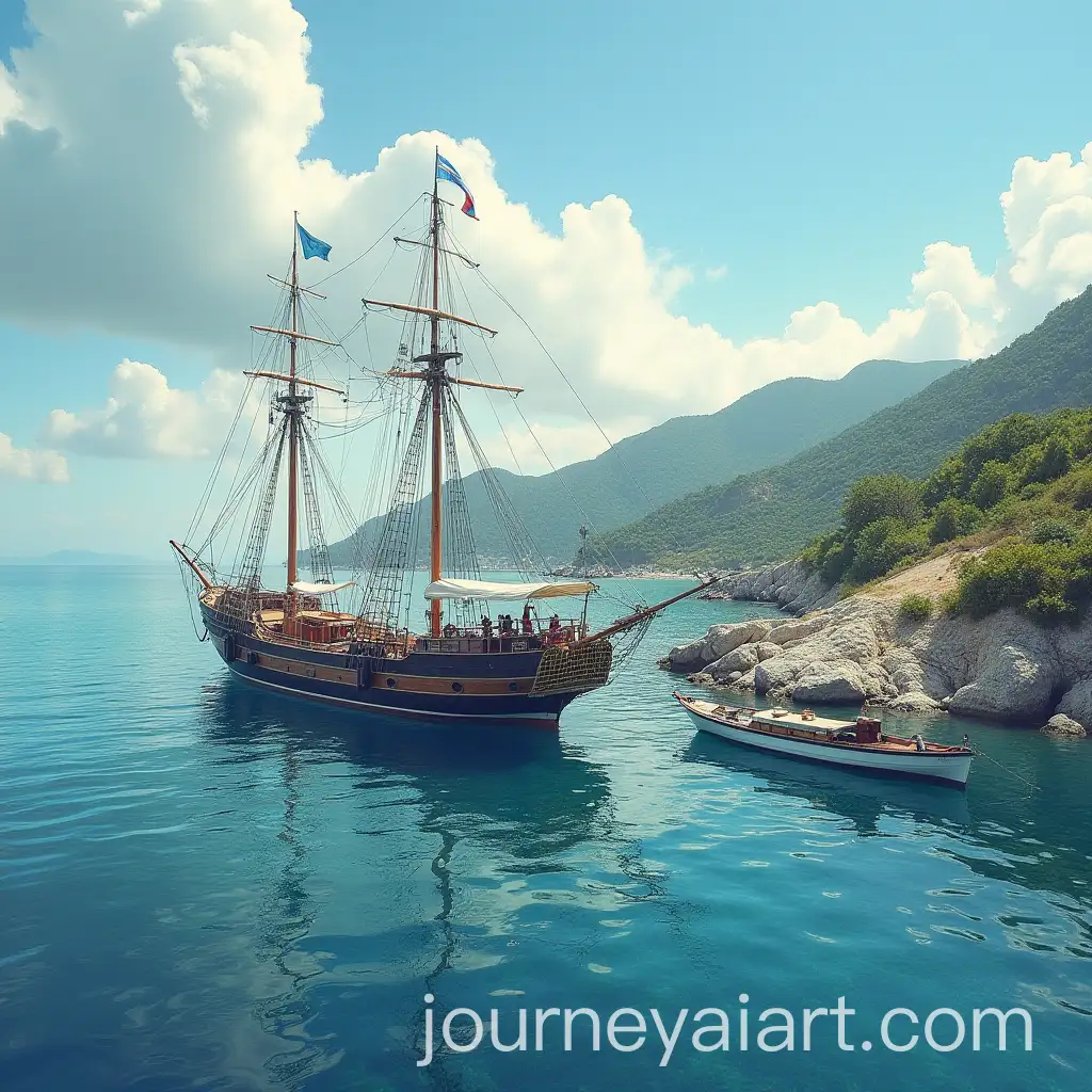 Sailboats-on-Calm-Water-with-Reflection