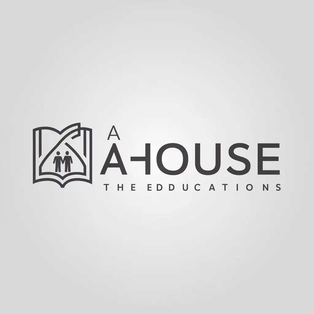 LOGO-Design-For-A-House-BookFamily-Symbol-in-Minimalistic-Style-for-Education-Industry