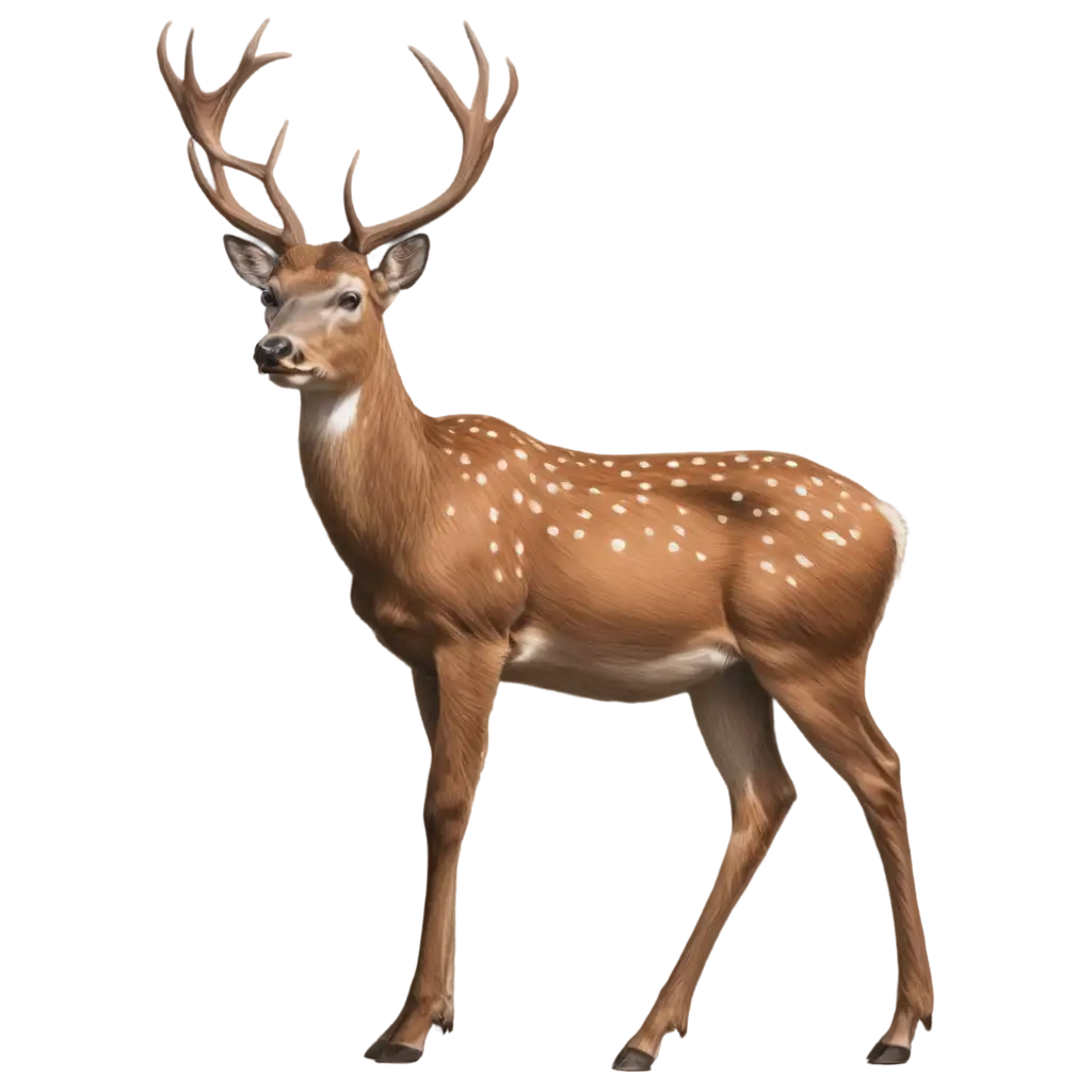 Standing-Deer-Minimalist-PNG-Image-Graceful-Simplicity-for-Visual-Impact