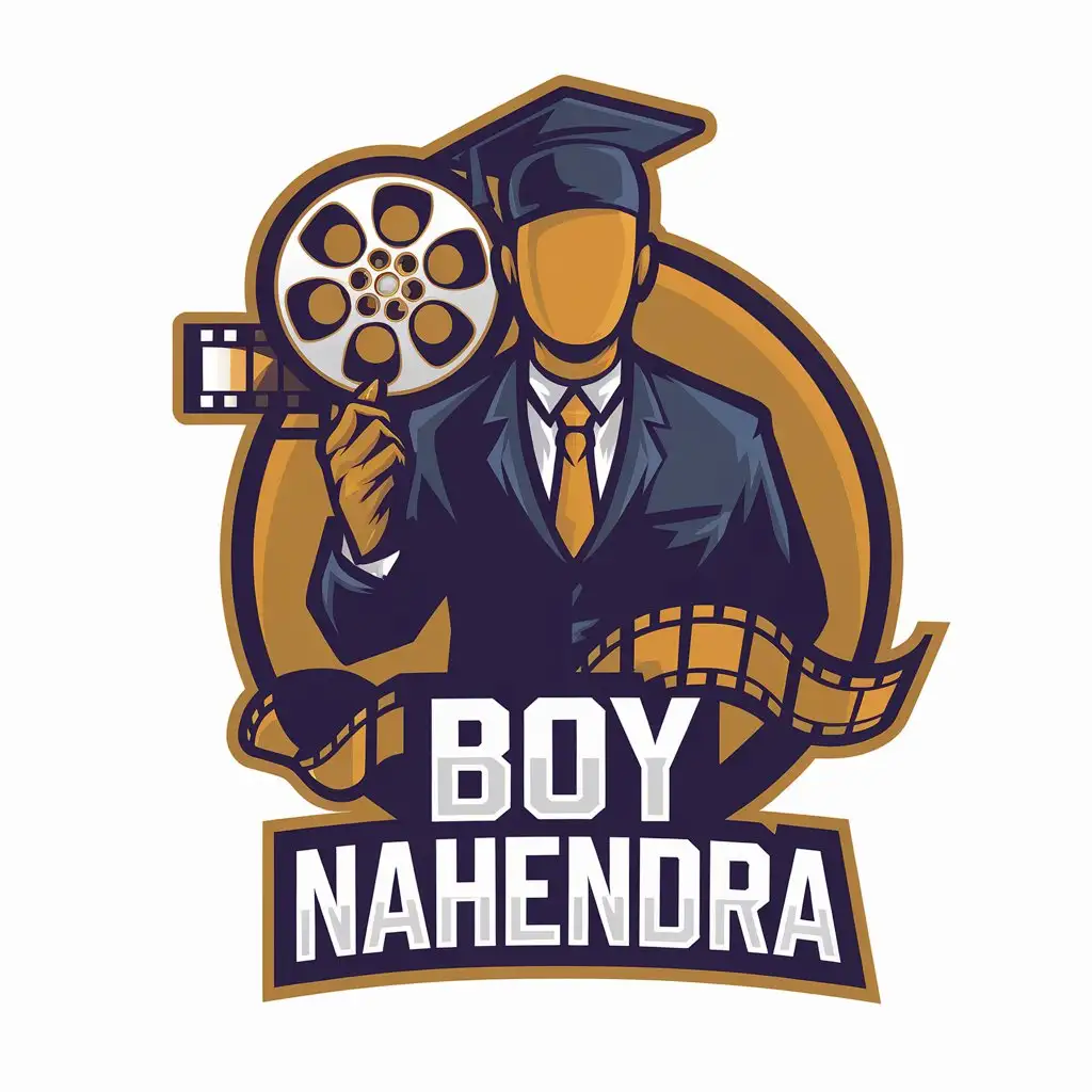 LOGO-Design-for-Boy-Nahendra-Teacher-Film-Symbol-in-Vector-Style-for-Technology-Industry