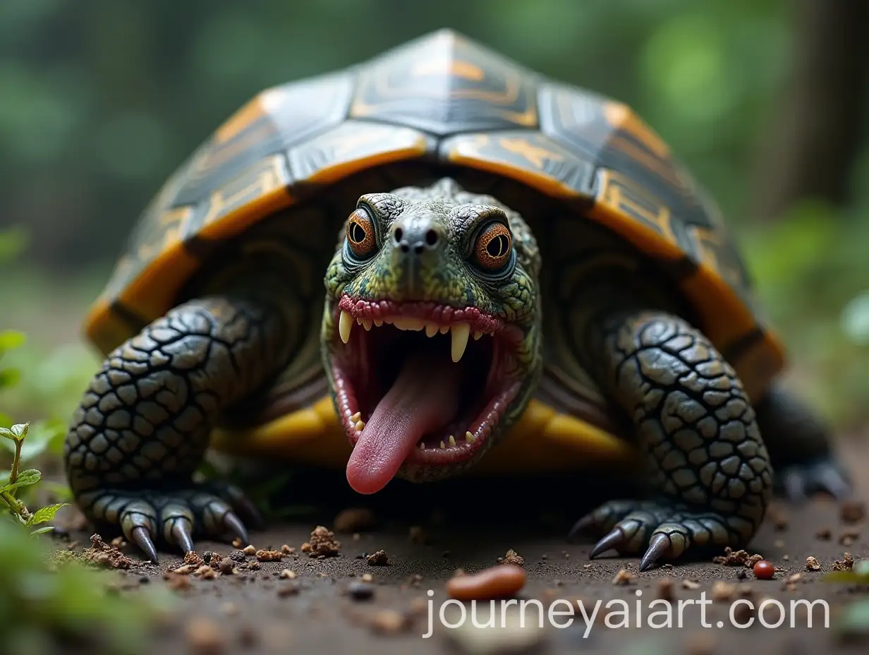 Zombie-Turtle-Attacking-Animals-in-a-Dark-Forest
