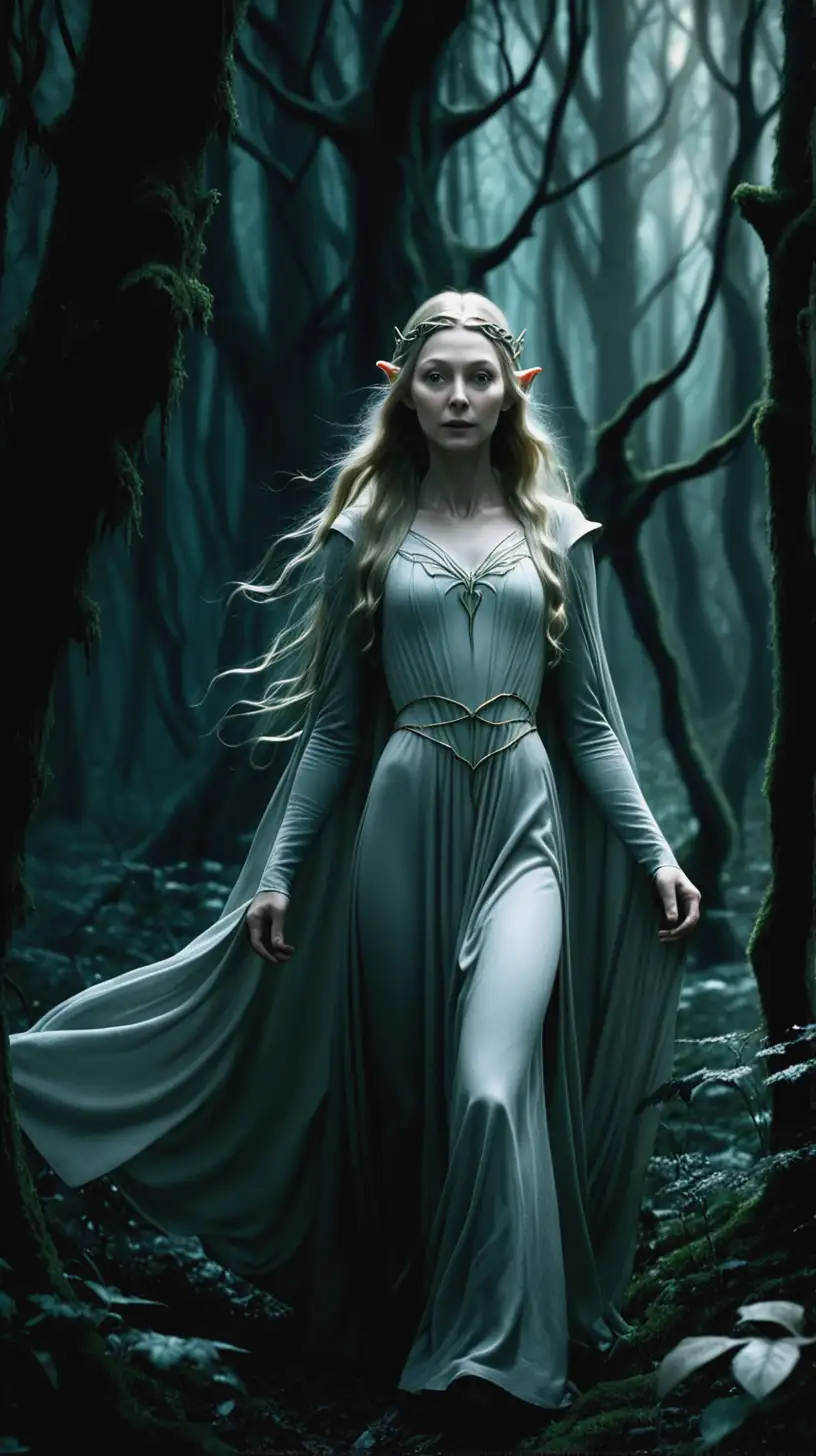 Galadriel Hunting in Enchanted Dark Forest