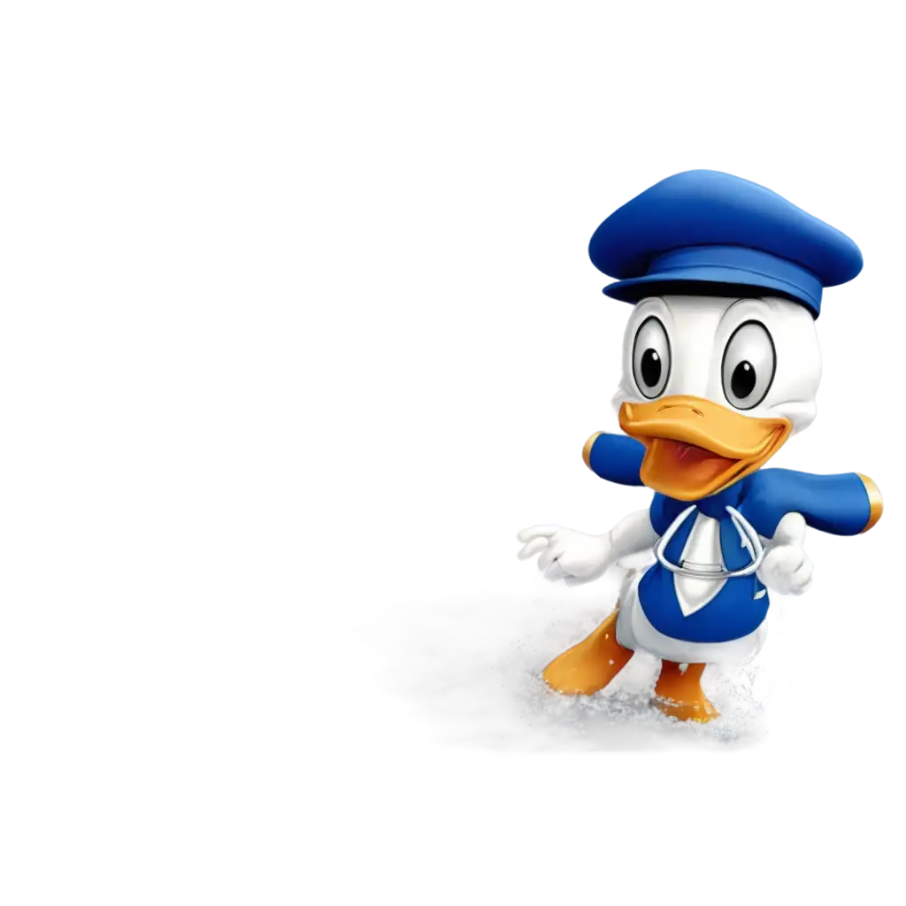 Donald-Duck-Swimming-in-Floods-PNG-Image-for-HighQuality-Use