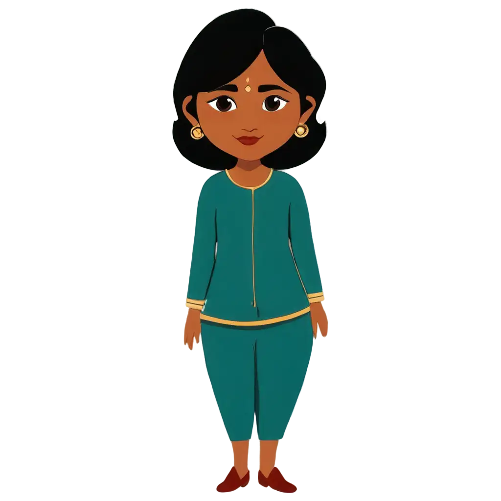 Indian-Woman-Cartoon-PNG-Image-HighQuality-Versatile-Digital-Artwork