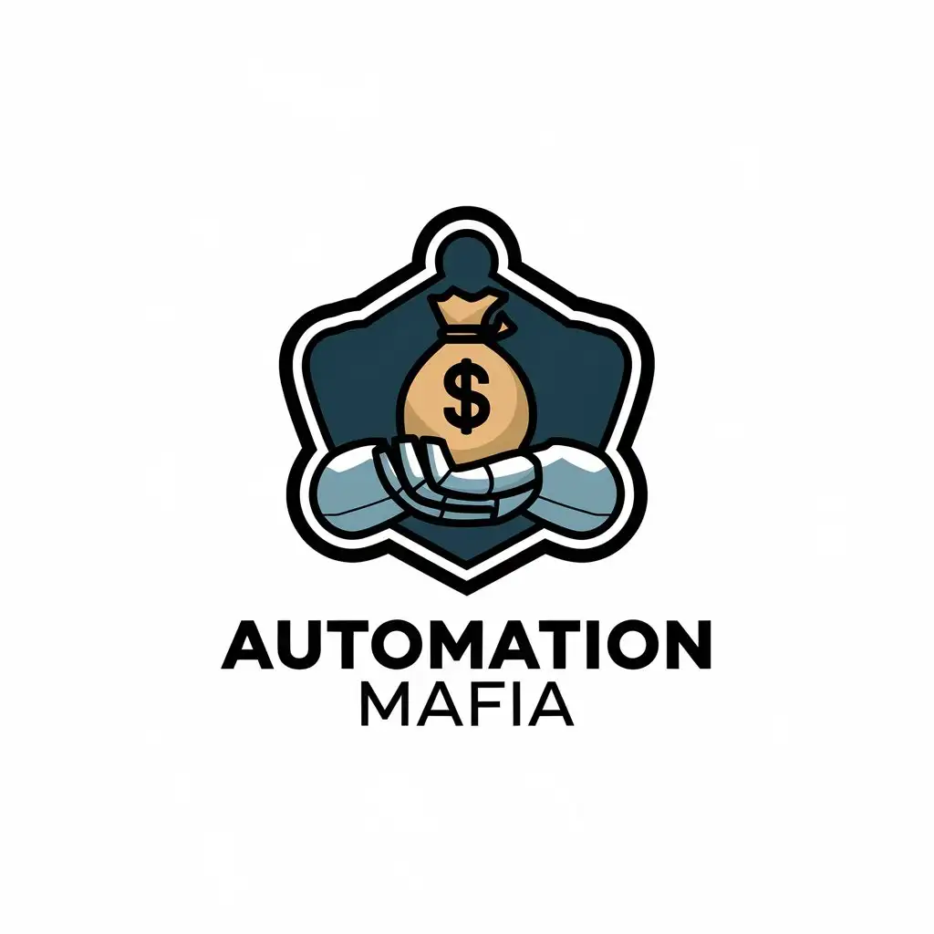 LOGO Design for Automation Mafia Vector Logo with Finance Automation Symbol