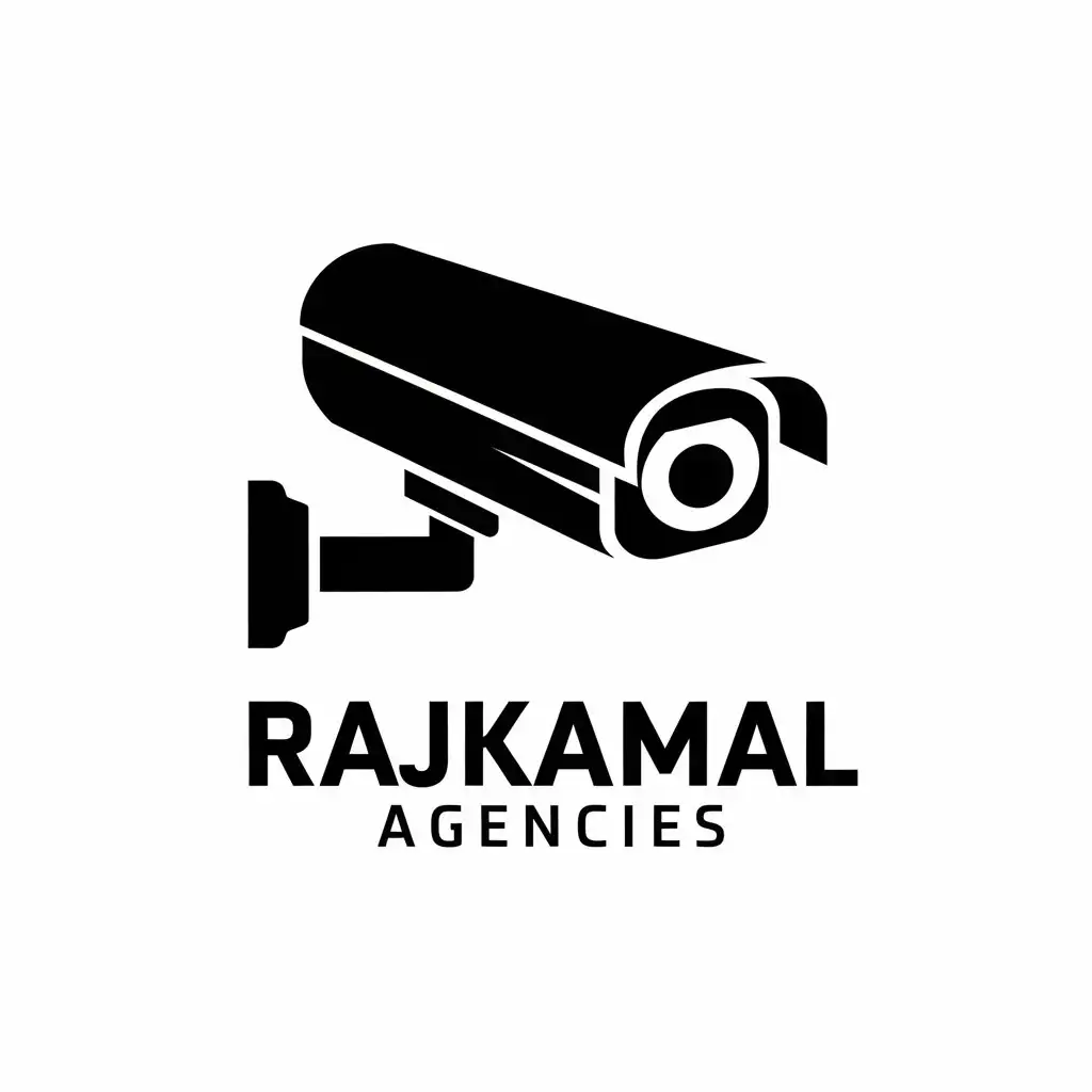 LOGO Design for Rajkamal Agencies CCTV Symbol with Clear Background and Moderate Style