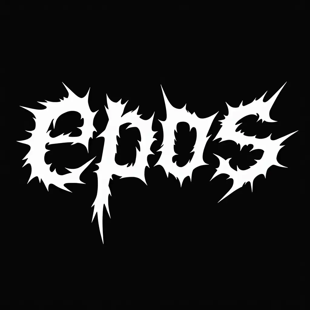 Logo for music group 'epos', make it monochrome, its a hiphop group, its underground, its hardcore