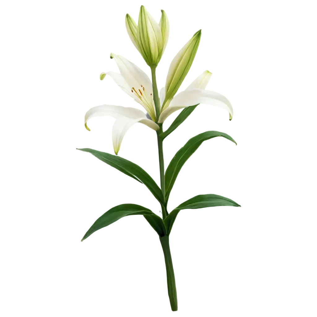 Stunning-Lily-Flower-with-Leaves-HighQuality-PNG-Image-for-Versatile-Use