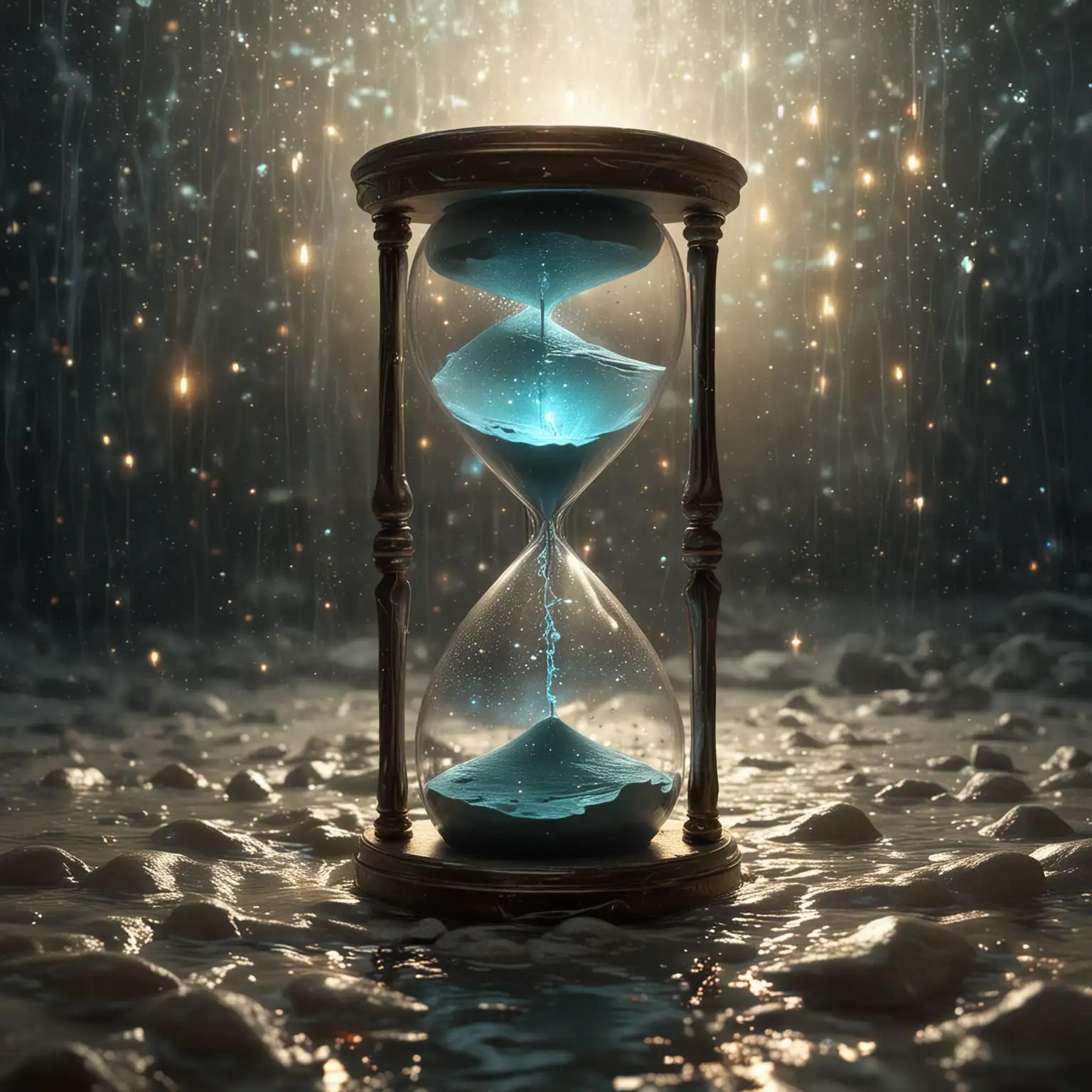 Magical-Hourglass-Glowing-with-Energy-in-Mythical-Realm