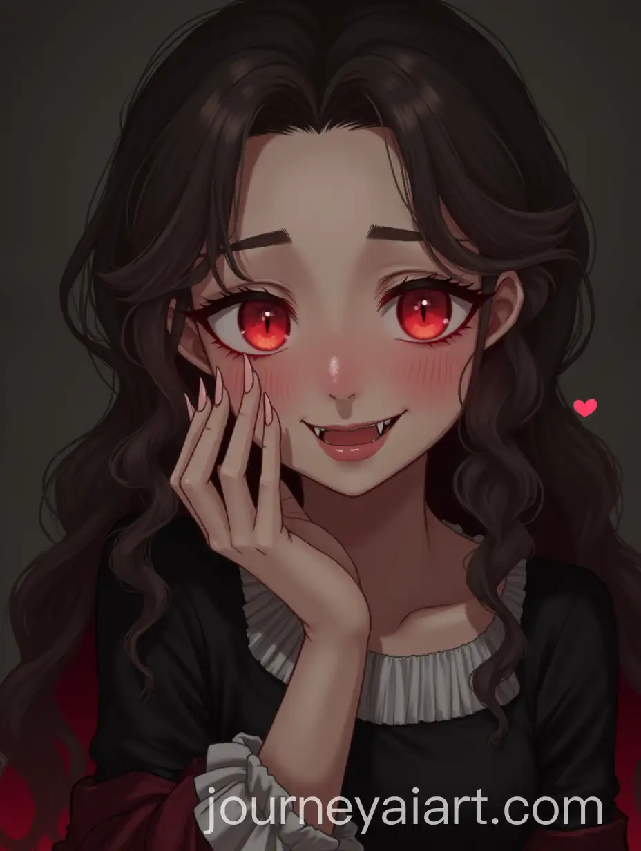 Girl-Blowing-Kiss-Revealing-Vampire-Fangs