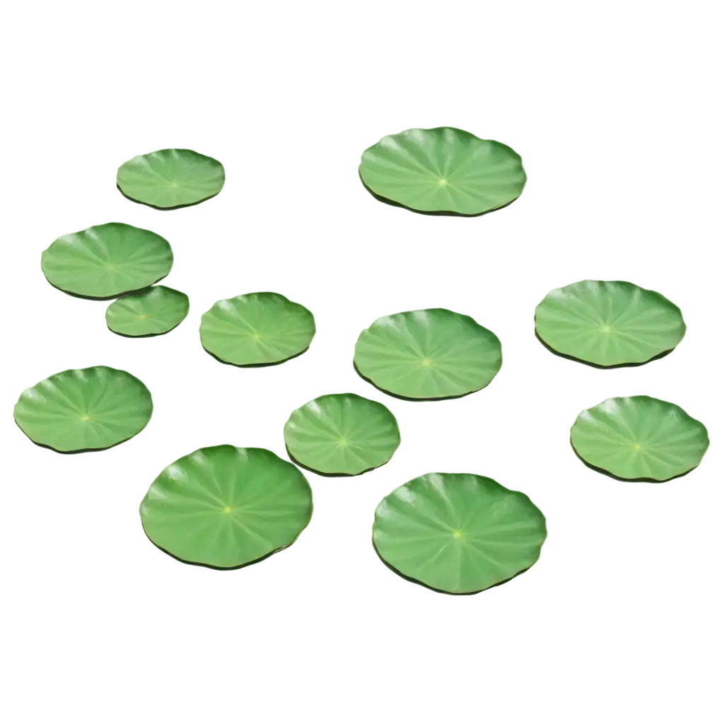 Realistic-Colorful-PNG-Lily-Pad-Isolated-from-Top-View