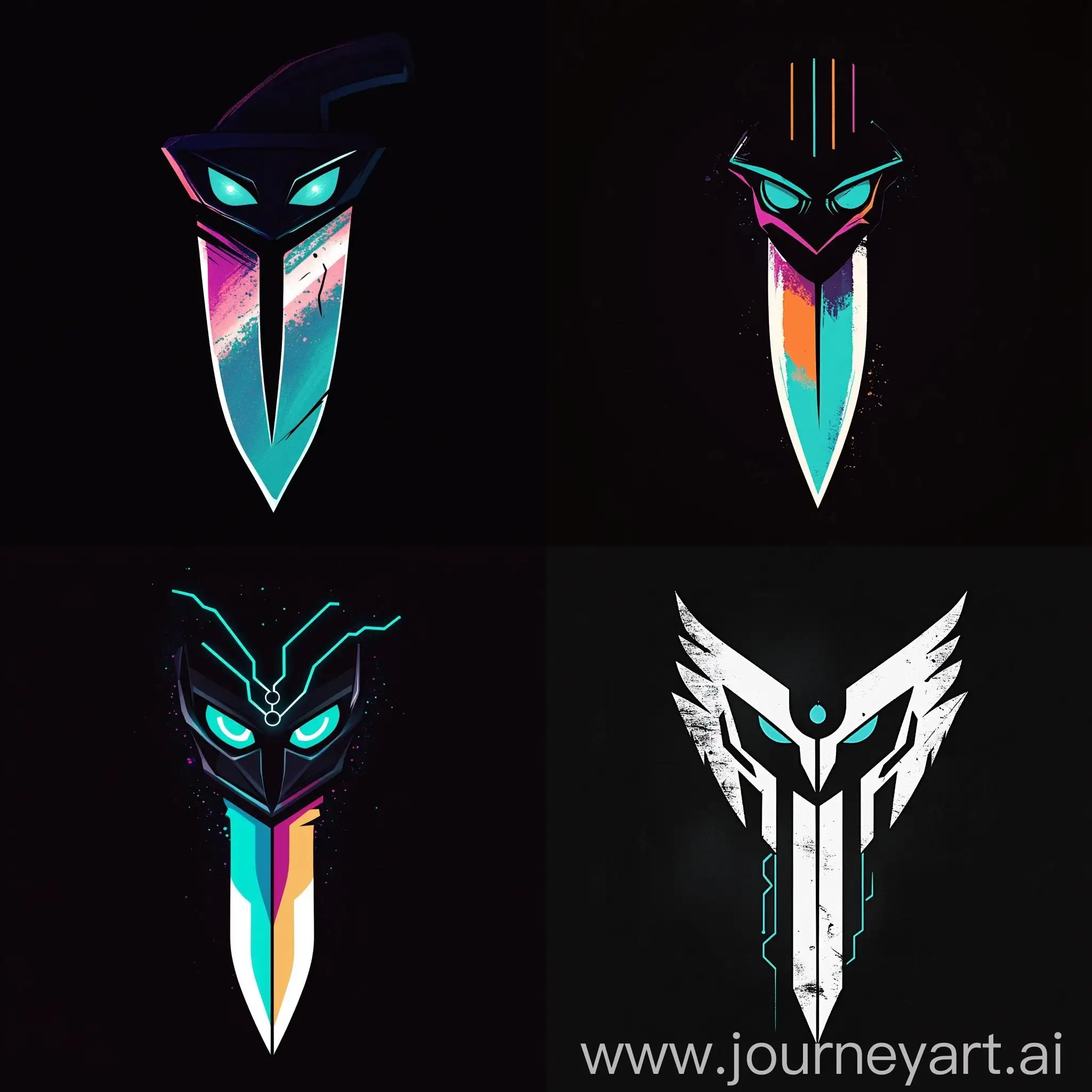 Minimalist-Rainbow-Six-Siege-Operator-Logo-with-Hunt-Knife-and-Electricity-Traces