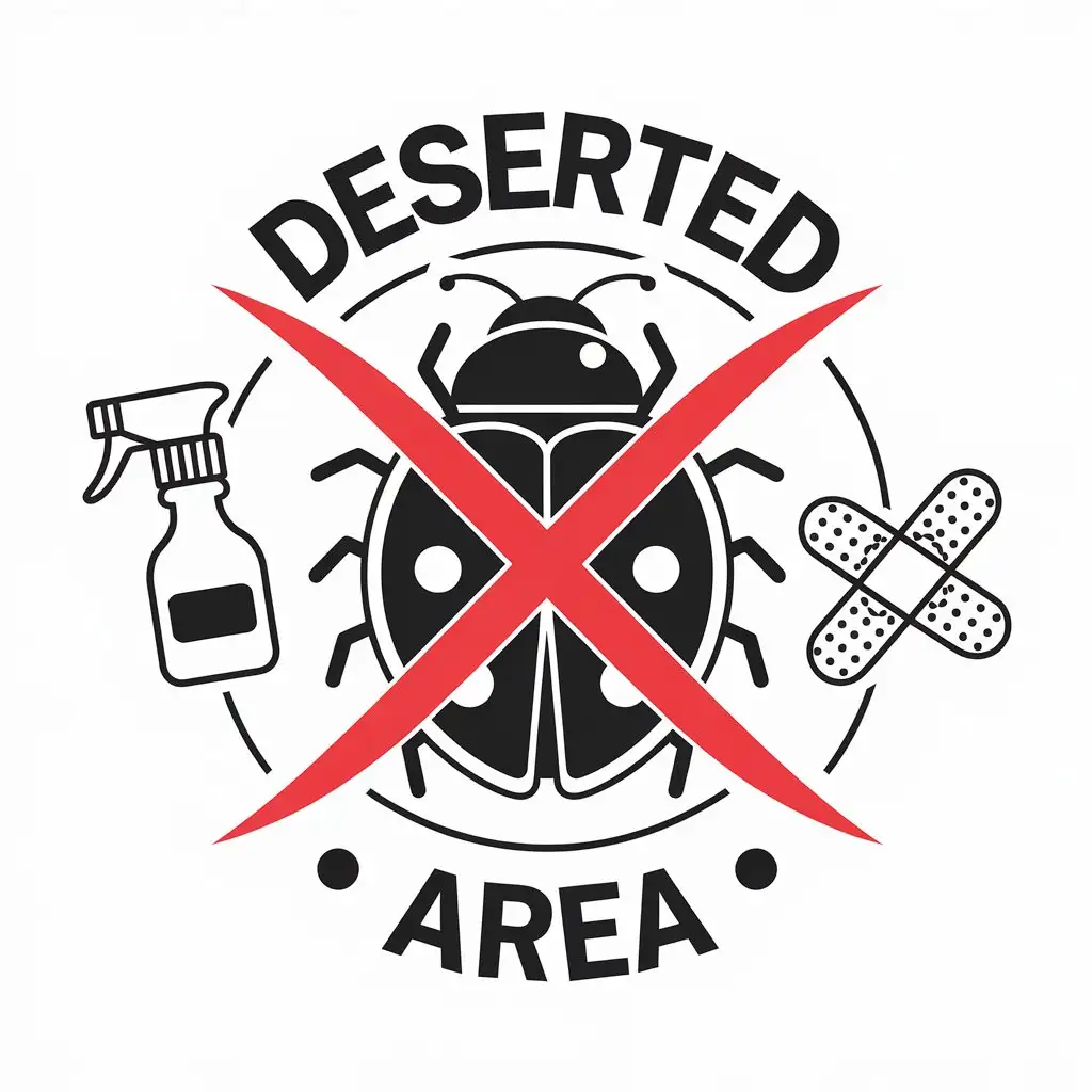 LOGO Design for Deserted Area Protection Disinfection and Treatment of Harmful Flies and Mosquitoes Theme