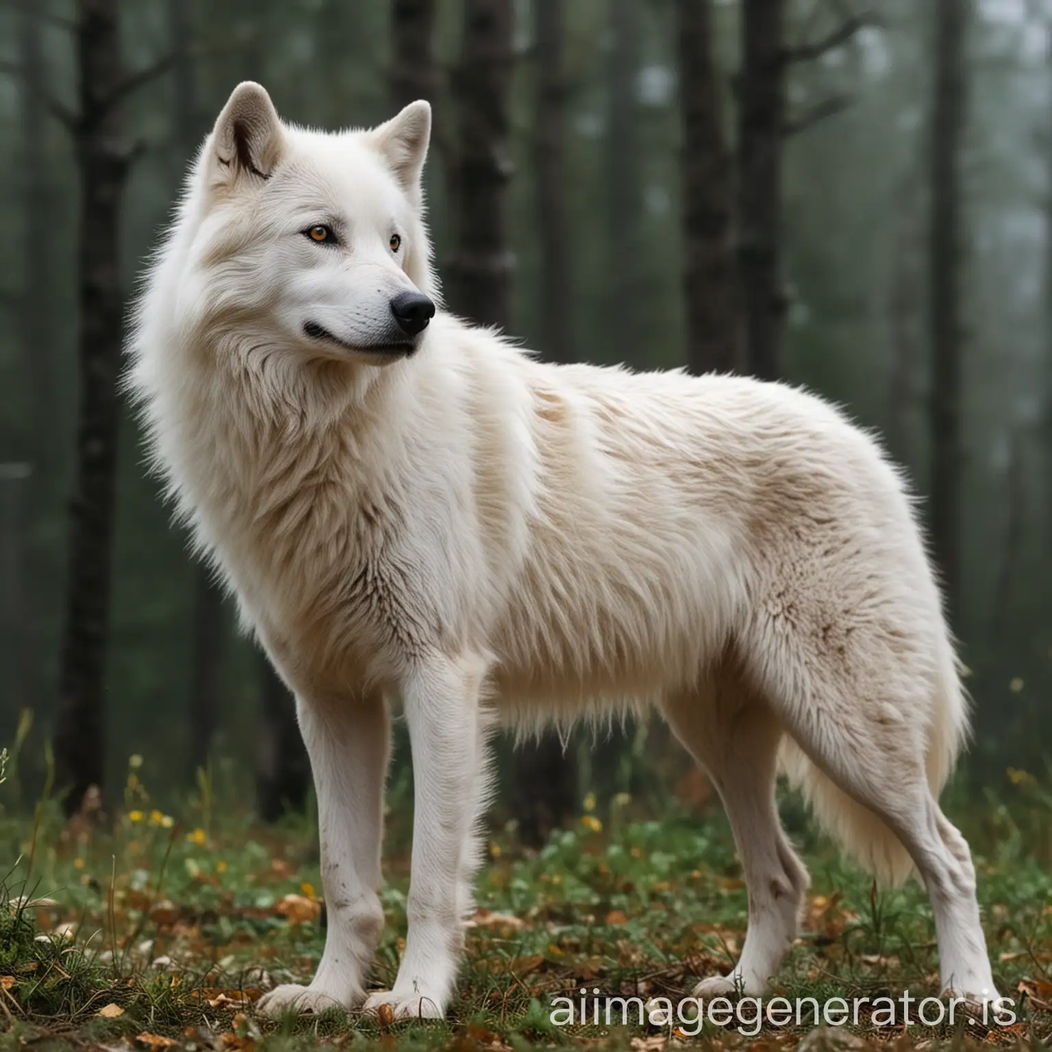 AI-Art-Prompt-ExpansionMajestic-White-Wolf-Dog-in-Snowy-Forest