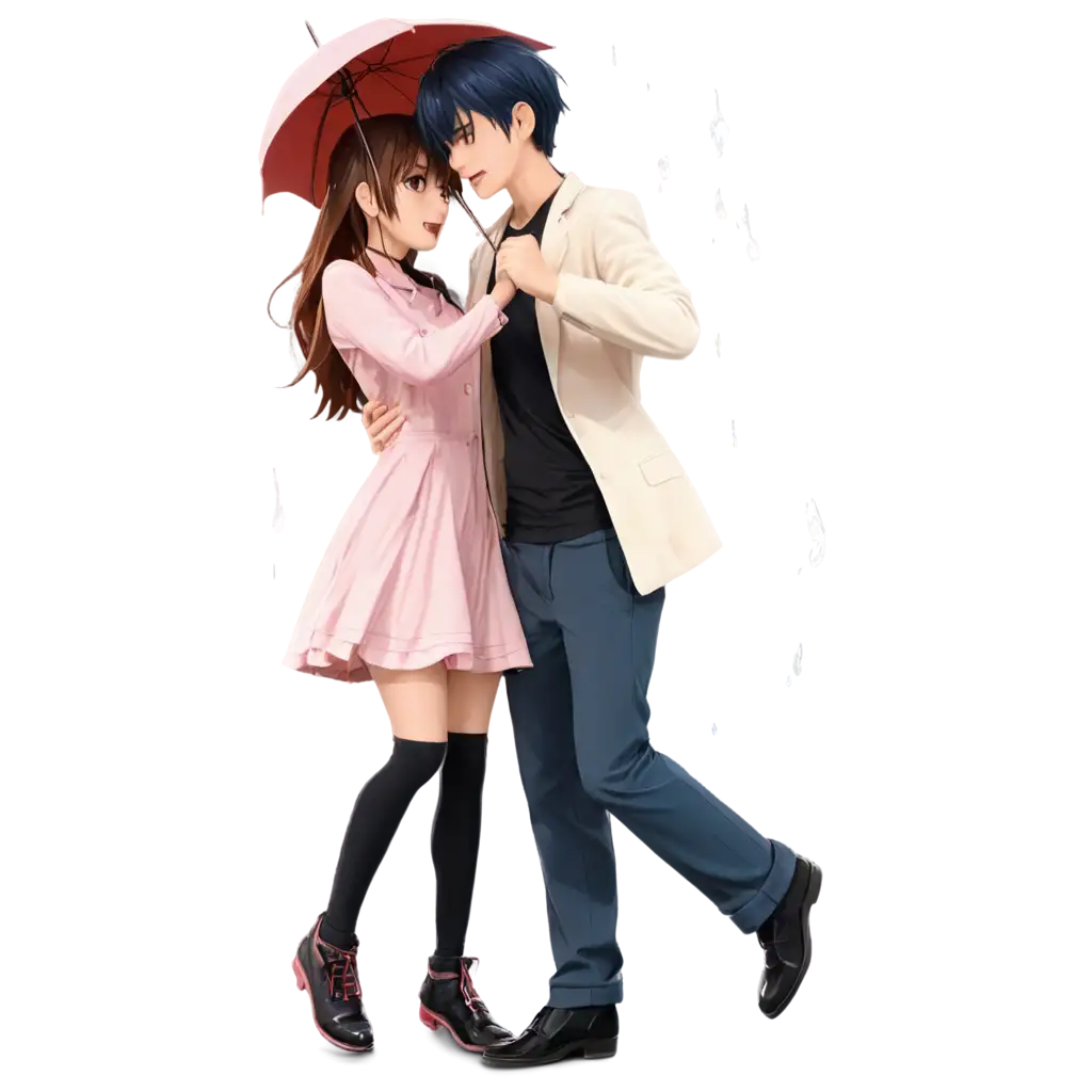 Anime-Young-Couple-Dancing-in-Rain-HighQuality-PNG-Image-for-Creative-Projects