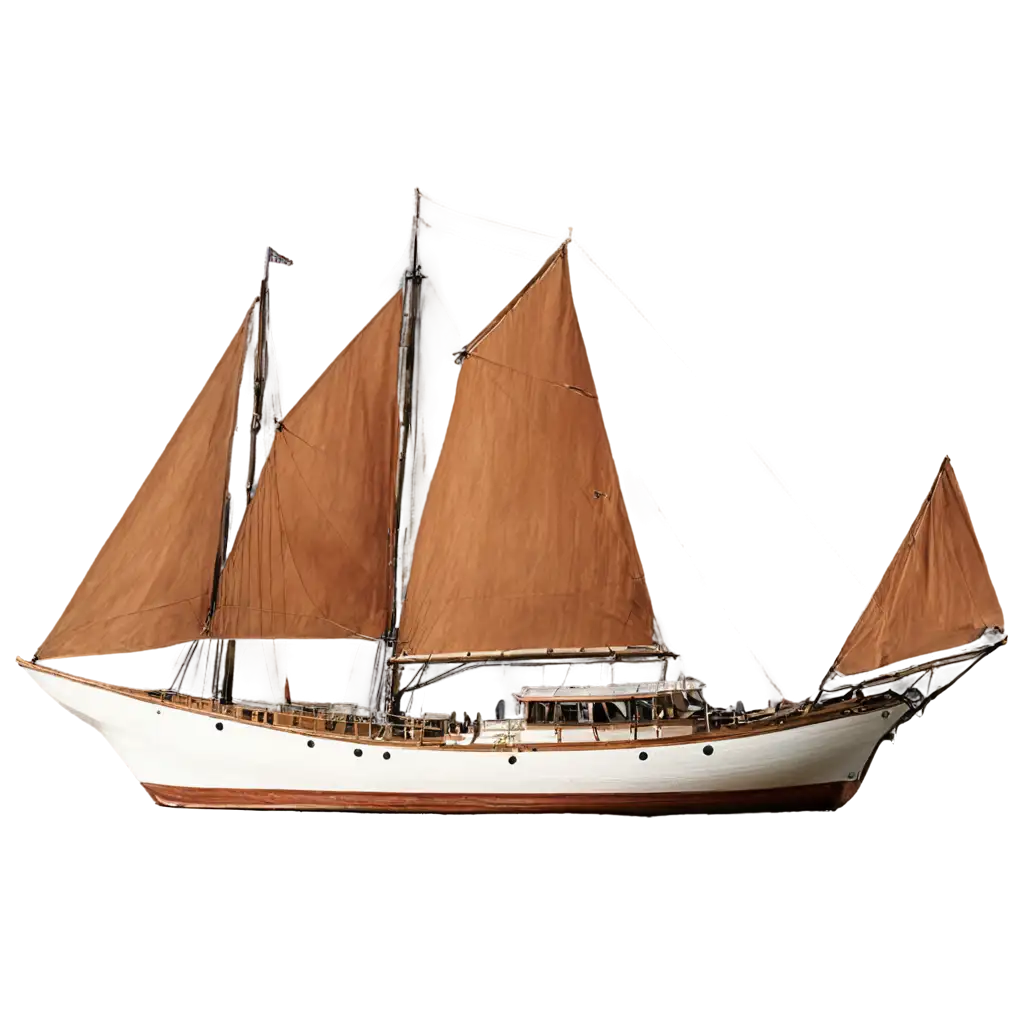 Schooner-Phinisi-Side-View-PNG-Image-for-Digital-Use-and-Design