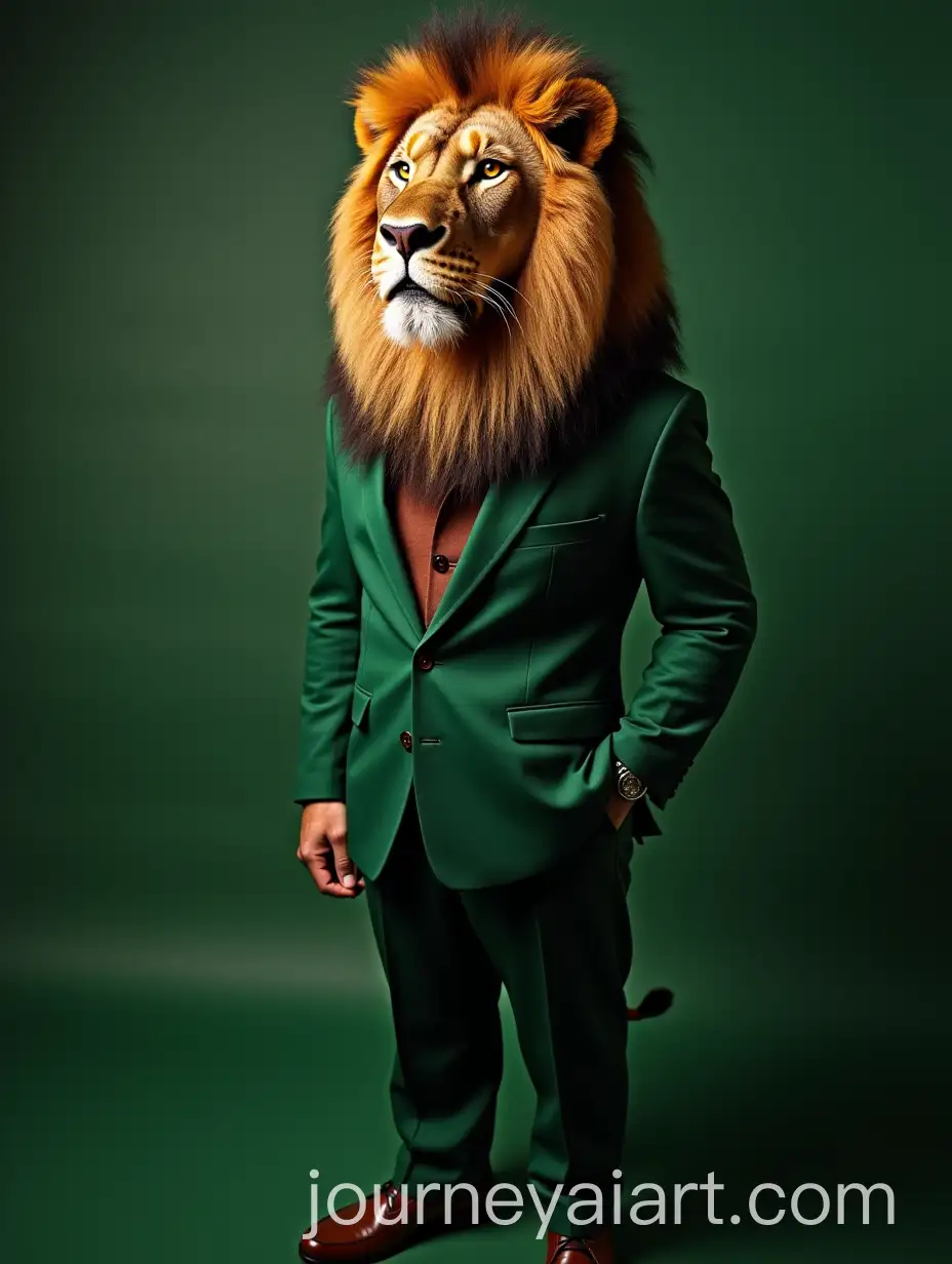 Lion-in-an-Elegant-Green-Suit
