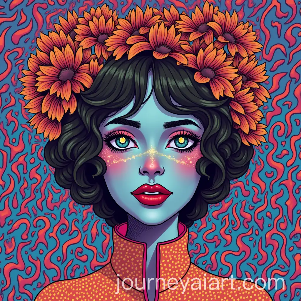 Psychedelic-Female-Portrait-with-Vibrant-Colors-and-Abstract-Patterns