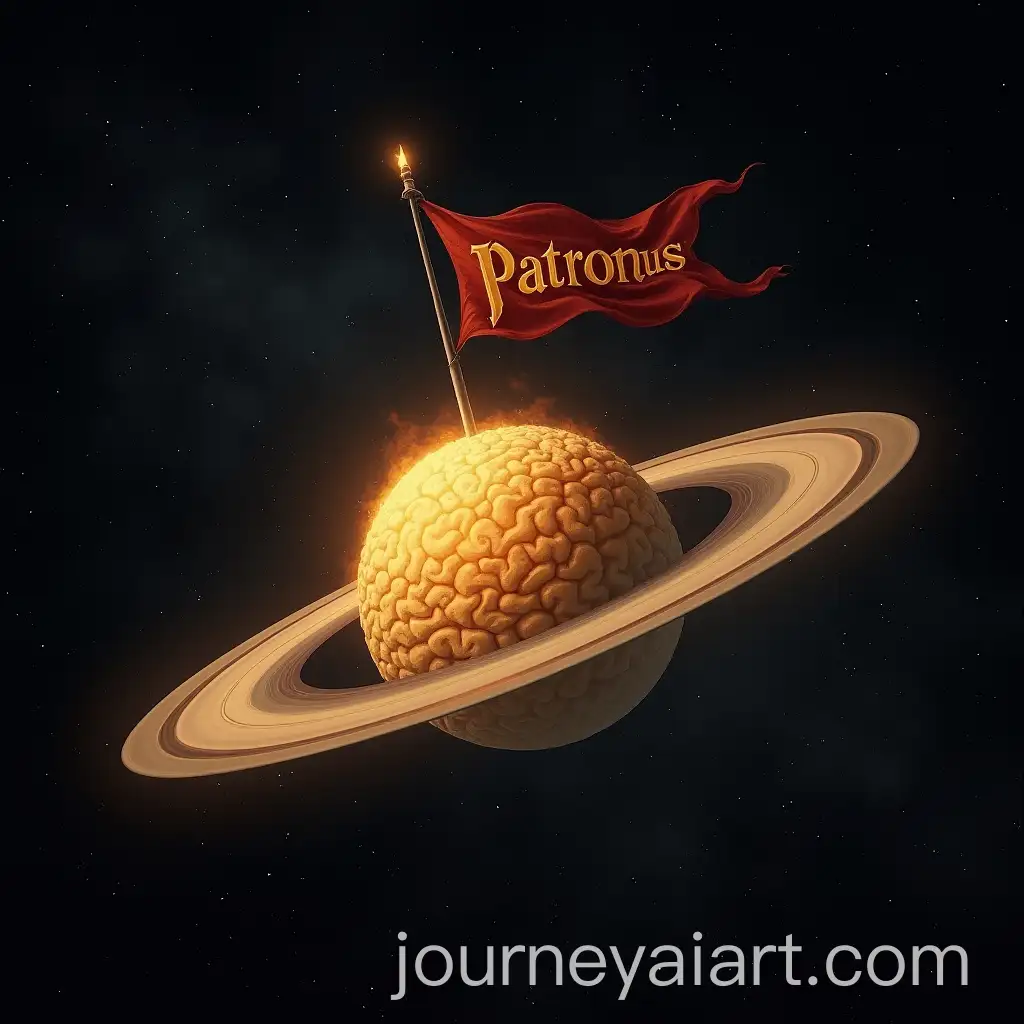 Harry-Potter-Characters-Playing-Quidditch-in-Space-with-a-Luminous-Magical-Brain