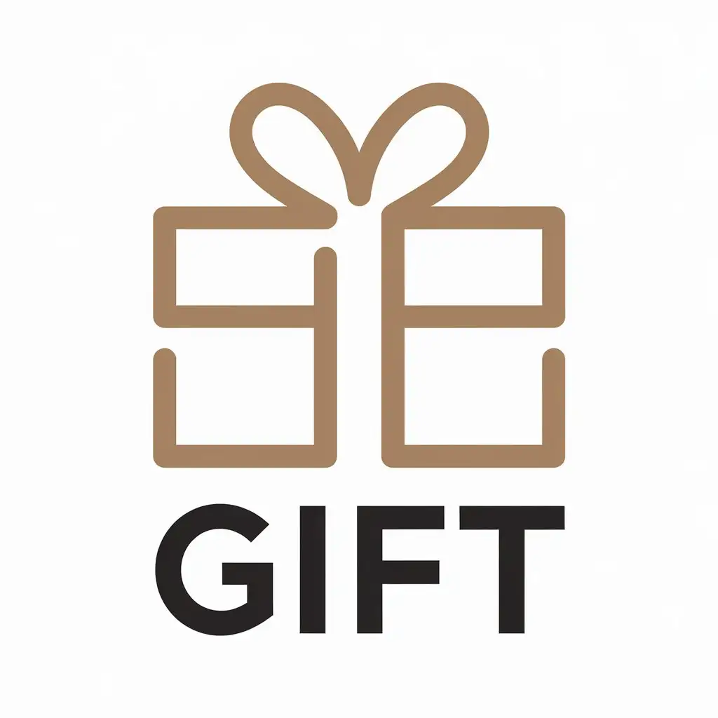 a vector logo design,with the text "gift", main symbol:simple and easy,Moderate,be used in Retail industry,clear background