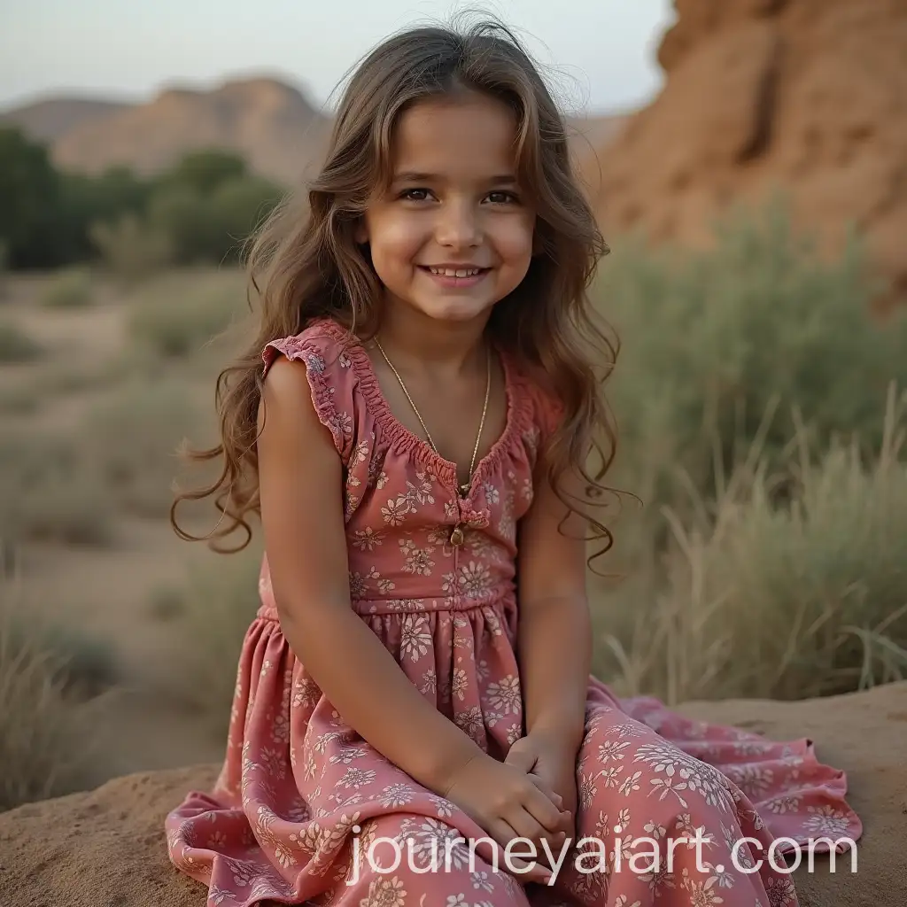 Beautiful-Girl-Sitting-in-Algeria-with-Scenic-Background