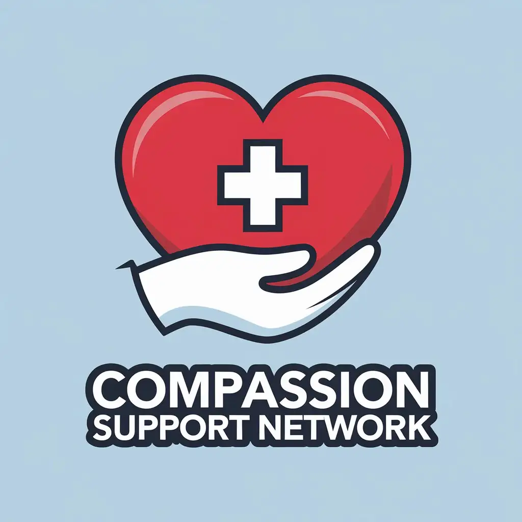 LOGO Design for Compassion Support Network Compassion Helping Hand Community Symbolism