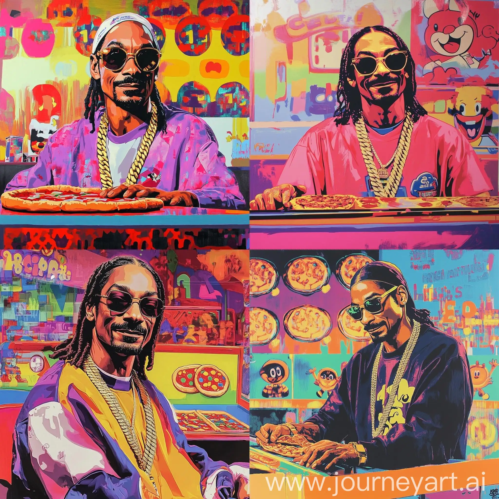 Pop-Art-Portrait-of-Snoop-Dogg-at-Chuck-E-Cheese