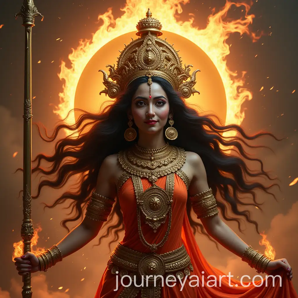 Hindu-Goddess-Mahakaali-in-Powerful-Divine-Stance
