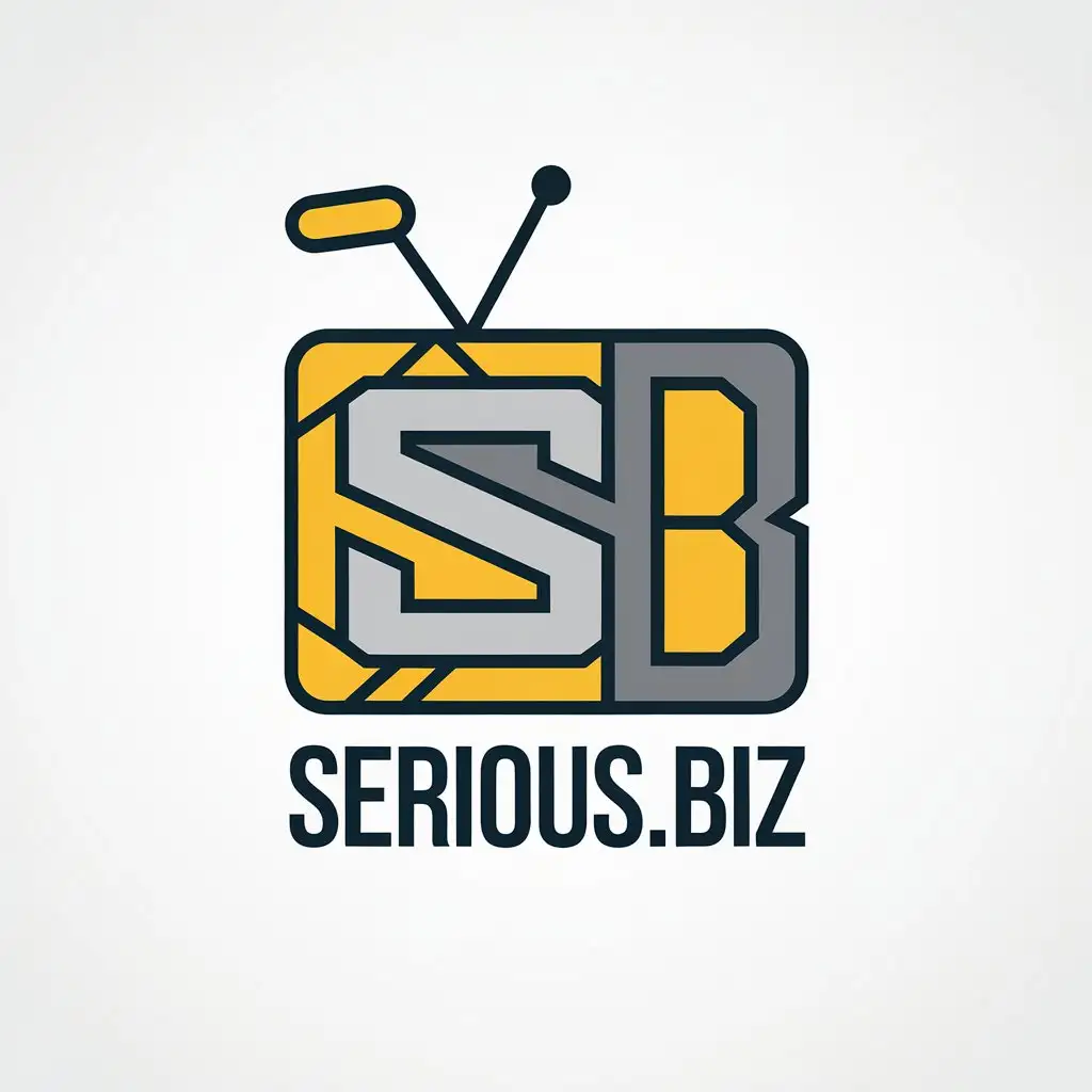 LOGO Design for Seriousbiz Vector Television Logo with Integrated S and B for Entertainment Industry