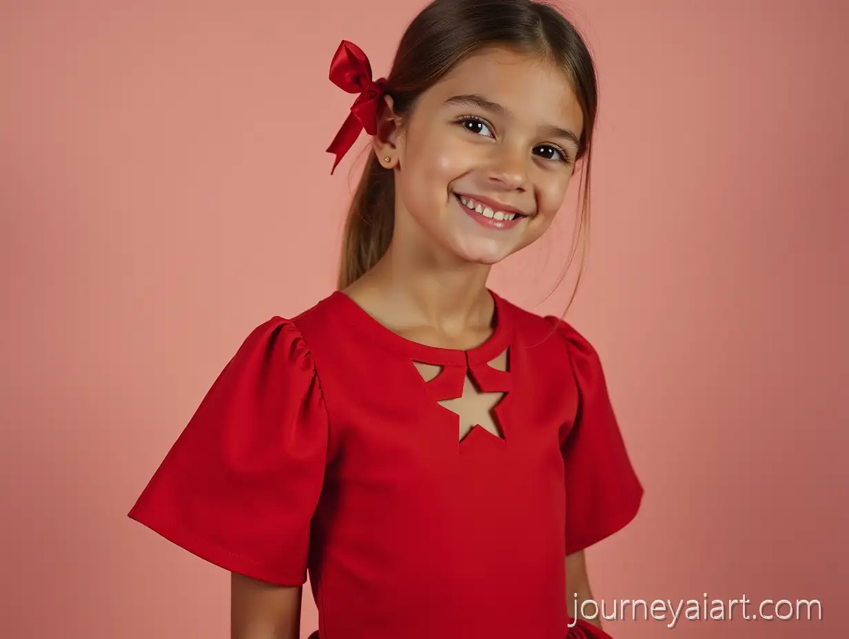 Girl-in-Red-Medical-Dress-with-Bow-and-Star-CutOut-PhotoAI-Art-Prompt-Expansion-Shoot