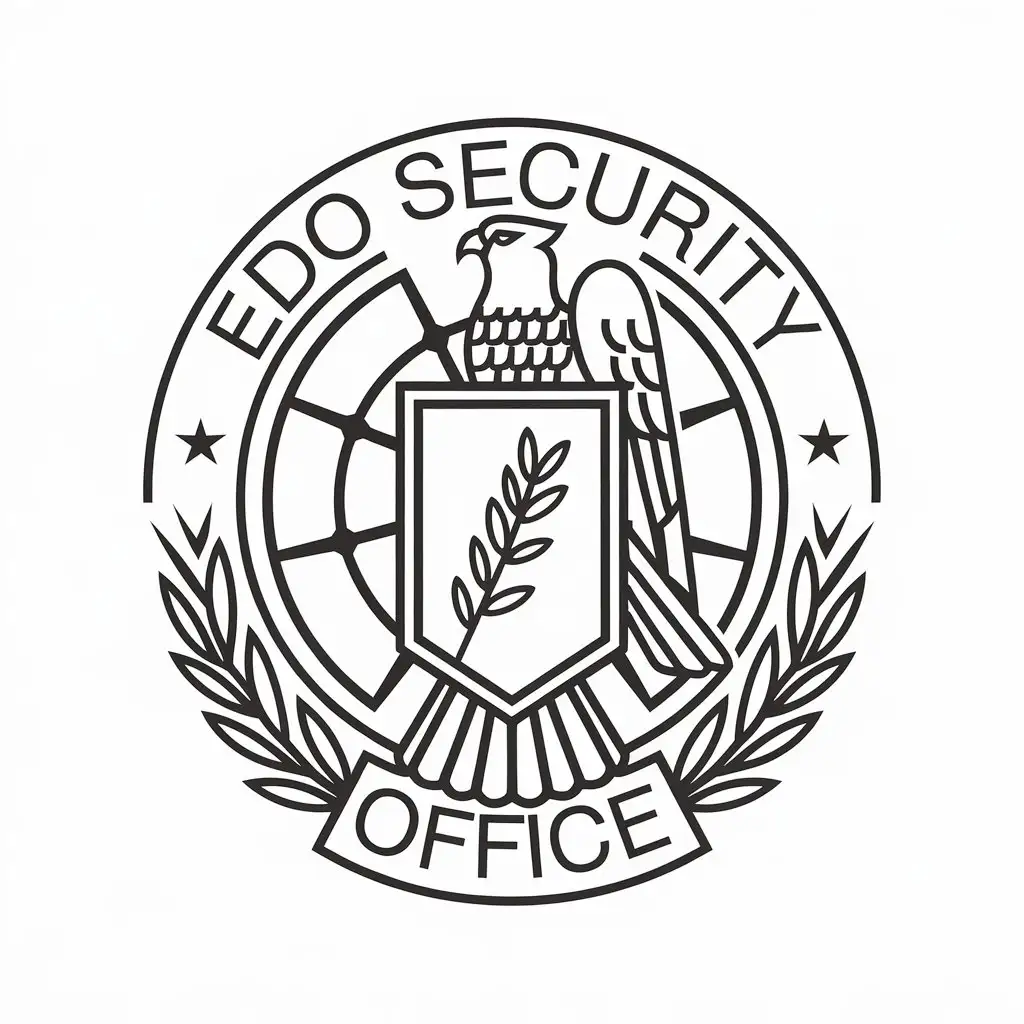 LOGO-Design-for-EDO-Security-Office-Falcon-and-Shield-with-Olive-Branch-Theme