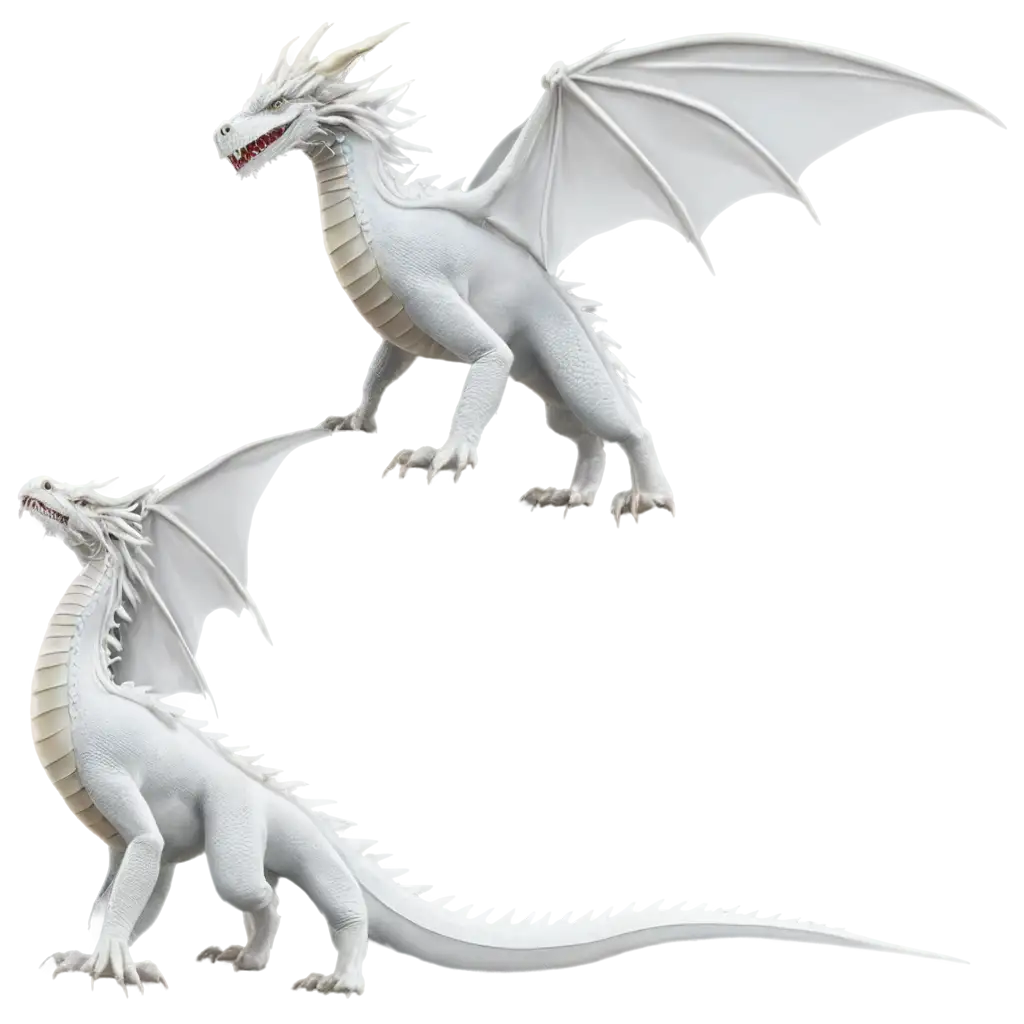 White-Realistic-Dragon-PNG-Image-Side-View-for-Creative-Digital-Art