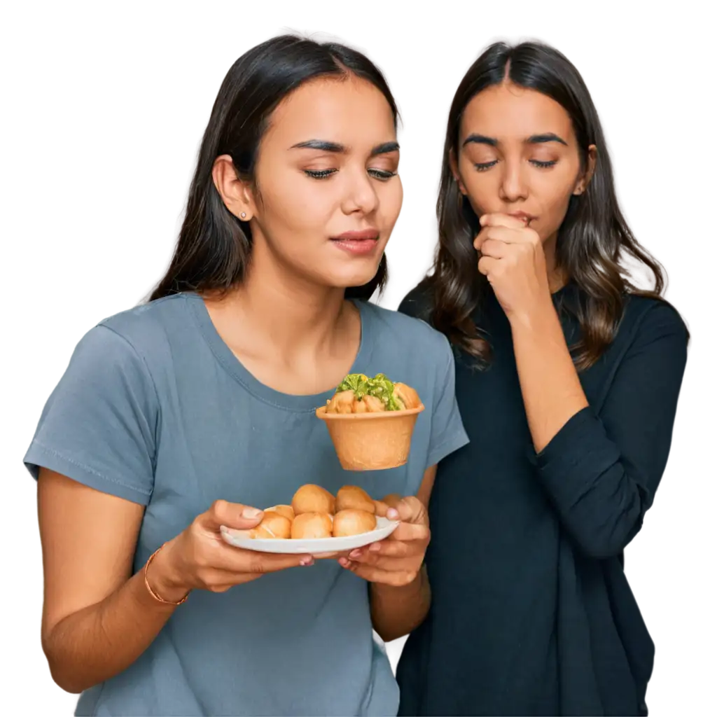 Girl-Eating-Pani-Puri-PNG-Image-for-HighQuality-Visuals-and-Clarity