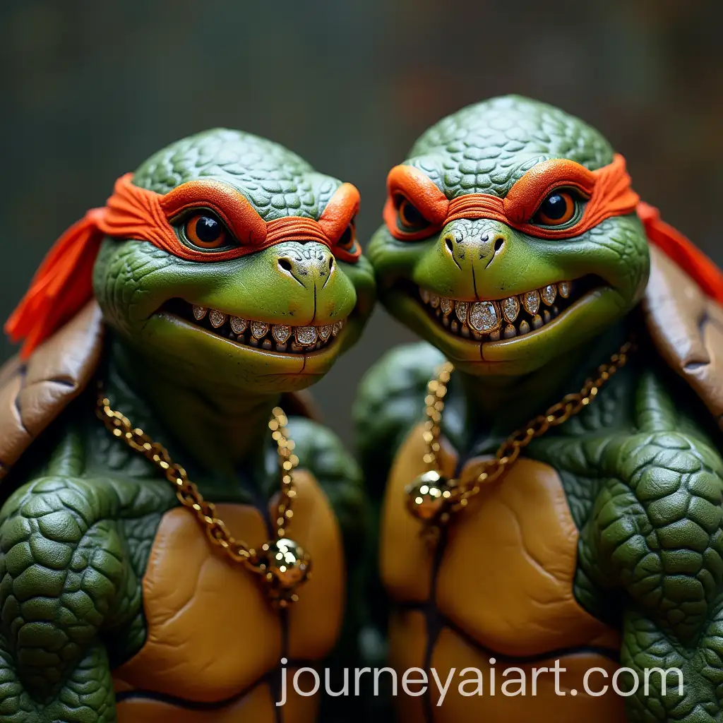 Ninja-Turtles-with-Gold-Rings-Necklaces-and-Diamond-Teeth
