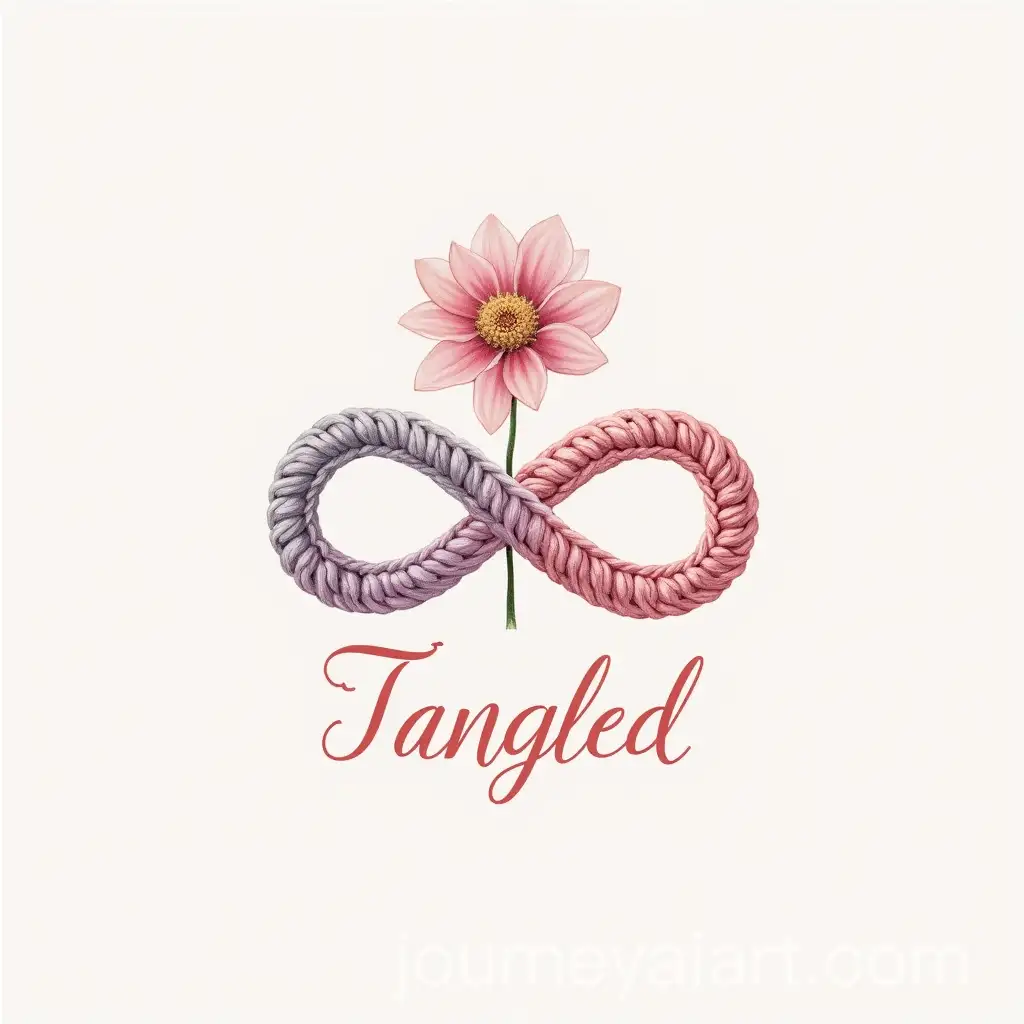 Elegant-Crochet-Logo-with-Soft-Pastels-Flower-and-Infinity-Loop-for-Tangled