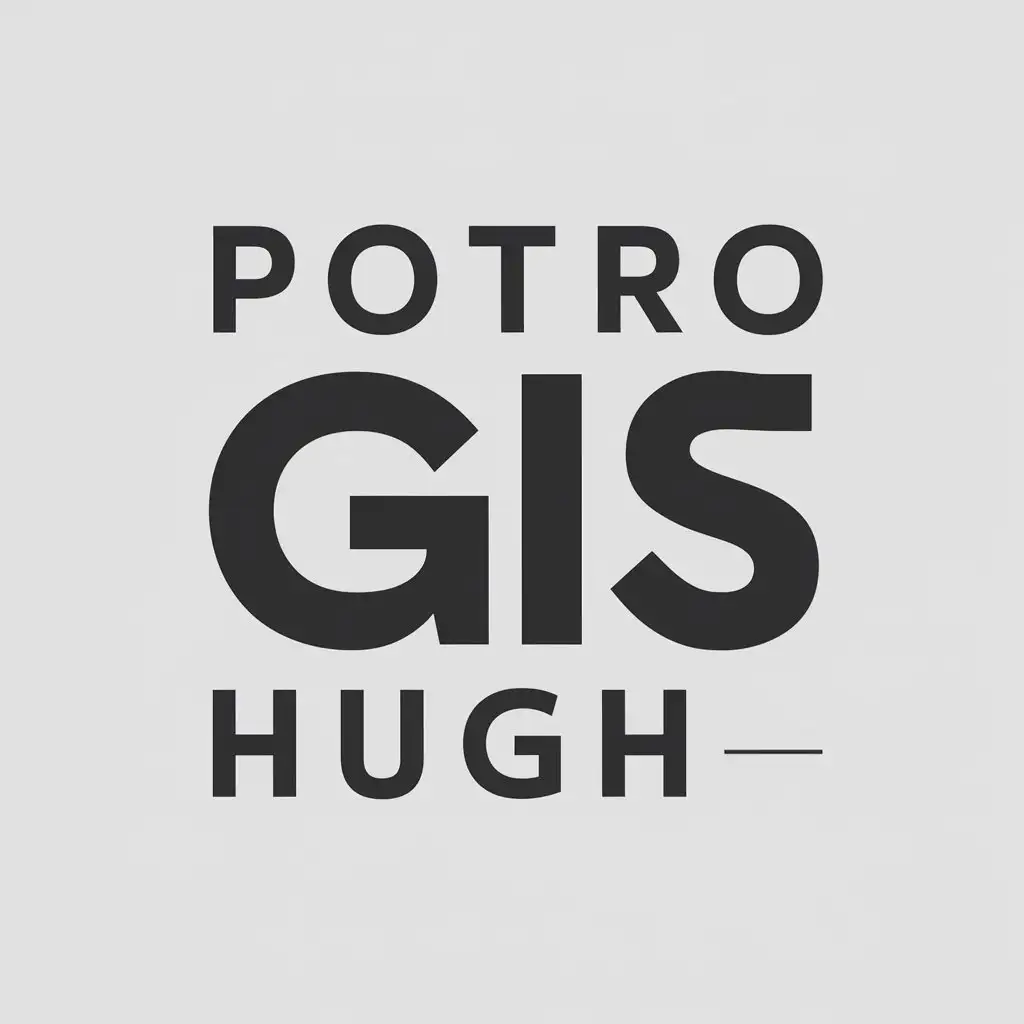 a vector logo design,with the text "GIS", main symbol:Potro_Hugh,Moderate,clear background