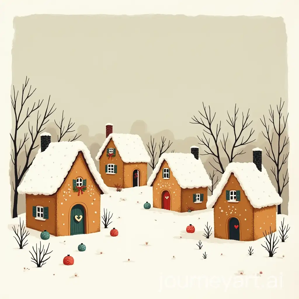 Charming-Gingerbread-Houses-in-a-Snowy-Christmas-Village