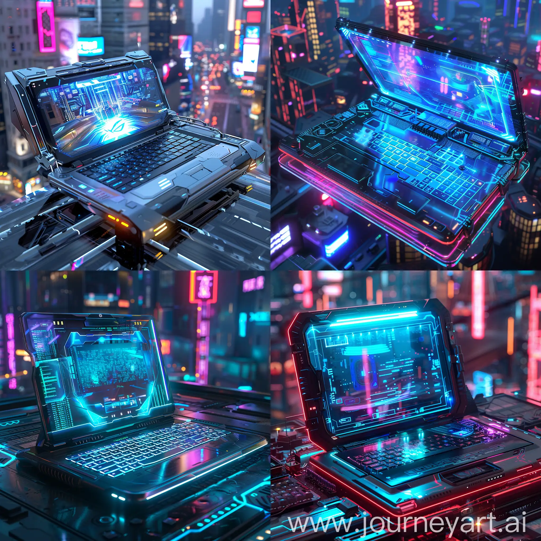 Futuristic-Neon-Laptop-in-Cyberpunk-Cityscape