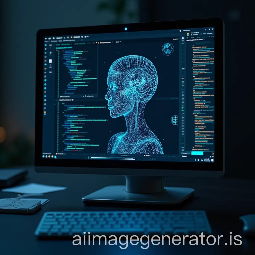 AI-Reflection-on-Computer-Screen-Digital-Concept