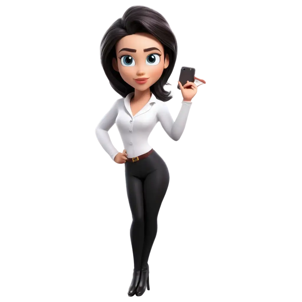 Lady-Cartoon-PNG-HighQuality-and-Versatile-Image-for-Digital-Design-and-Illustration