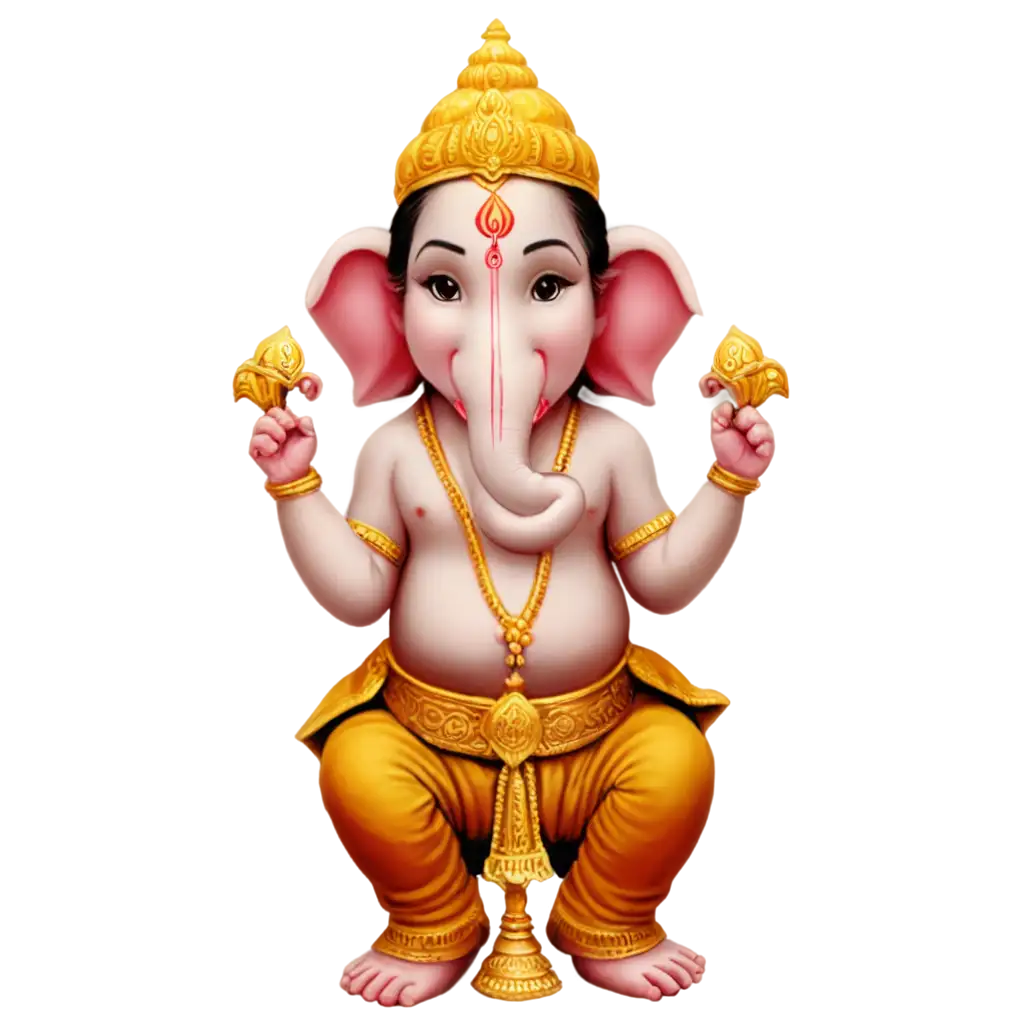 Cute-Lord-Ganesh-PNG-Image-Enhancing-Online-Presence-with-Artistic-Detail