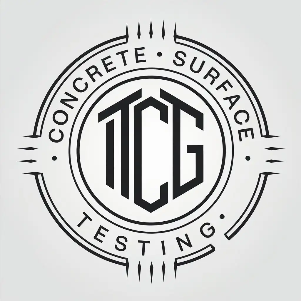 LOGO Design for Concrete Surface Testing Vector Design with TCLG Symbol for the Construction Industry