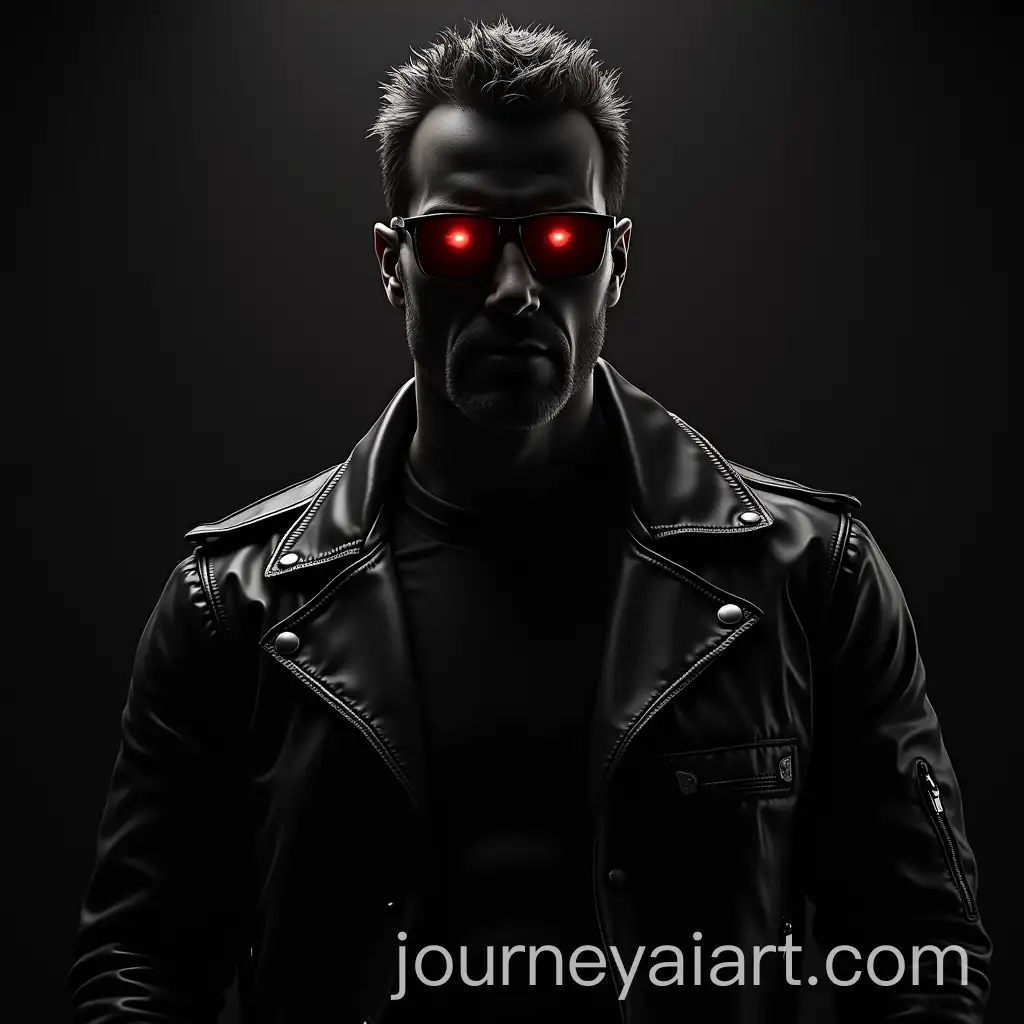 Terminator-in-Noir-Style-with-Futuristic-Urban-Backdrop