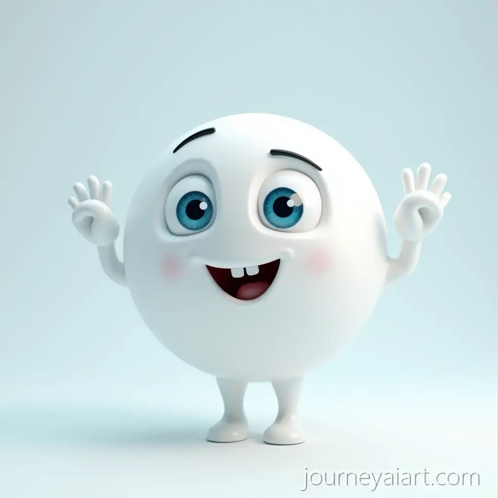 Cute-White-Emoji-Character-with-Big-Blue-Eyes-Smiling-and-Looking-Up-at-the-Sky