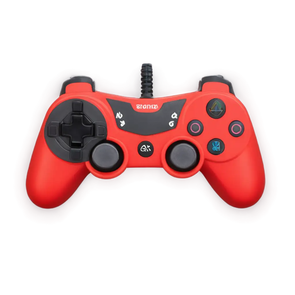 HighQuality-Red-and-Black-Game-Controller-PNG-Image-for-Gaming-and-Tech-Design